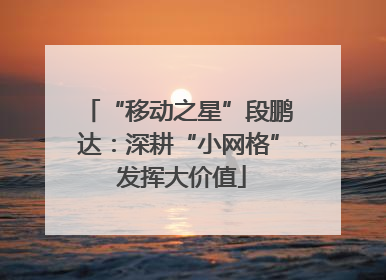 “移动之星”段鹏达：深耕“小网格” 发挥大价值