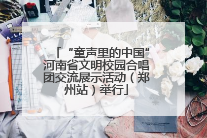 “童声里的中国”河南省文明校园合唱团交流展示活动（郑州站）举行