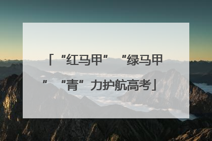 “红马甲”“绿马甲”“青”力护航高考
