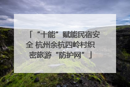 “十能”赋能民宿安全 杭州余杭四岭村织密旅游“防护网”