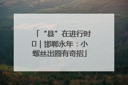 “县”在进行时⑬｜邯郸永年：小螺丝出圈有奇招