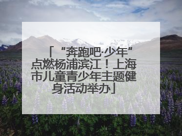 “奔跑吧·少年”点燃杨浦滨江！上海市儿童青少年主题健身活动举办