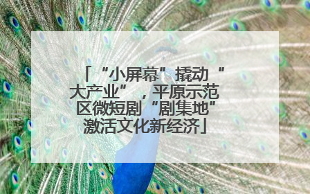“小屏幕”撬动“大产业”，平原示范区微短剧“剧集地”激活文化新经济