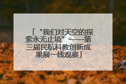 “我们对天空的探索永无止境”——第三届民航科教创新成果展一线观察