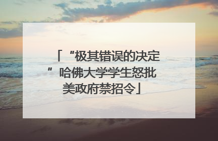 “极其错误的决定”哈佛大学学生怒批美政府禁招令