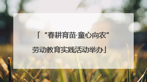 “春耕育苗·童心向农”劳动教育实践活动举办