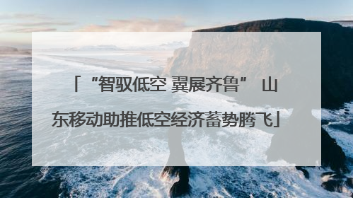 “智驭低空 翼展齐鲁” 山东移动助推低空经济蓄势腾飞