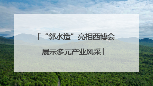 “邻水造”亮相西博会 展示多元产业风采