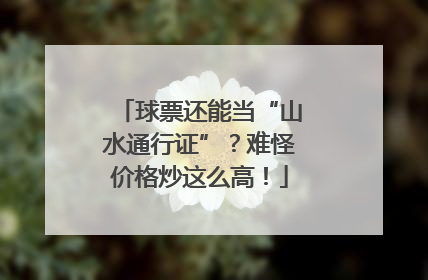 球票还能当“山水通行证”？难怪价格炒这么高！