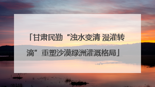 甘肃民勤“浊水变清 漫灌转滴”重塑沙漠绿洲灌溉格局