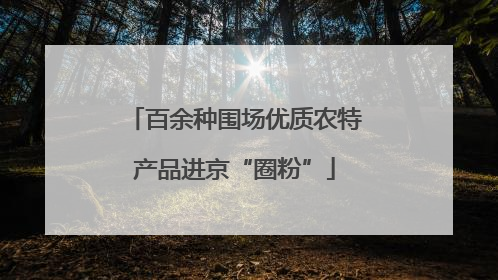 百余种围场优质农特产品进京“圈粉”
