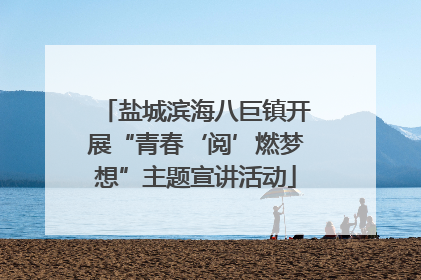 盐城滨海八巨镇开展“青春‘阅’燃梦想”主题宣讲活动