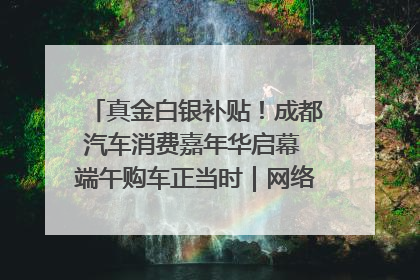 真金白银补贴！成都汽车消费嘉年华启幕 端午购车正当时｜网络中国节·端午