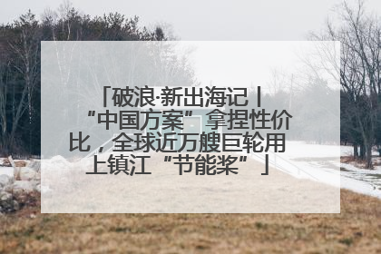 破浪·新出海记丨 “中国方案”拿捏性价比，全球近万艘巨轮用上镇江“节能桨”