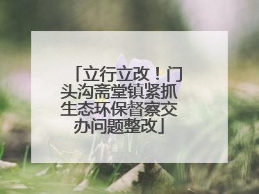 立行立改！门头沟斋堂镇紧抓生态环保督察交办问题整改