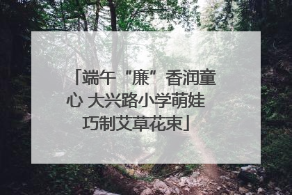 端午“廉”香润童心 大兴路小学萌娃巧制艾草花束