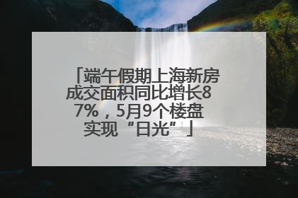 端午假期上海新房成交面积同比增长87%，5月9个楼盘实现“日光”