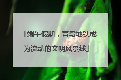 端午假期，青岛地铁成为流动的文明风景线