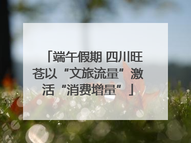 端午假期 四川旺苍以“文旅流量”激活“消费增量”