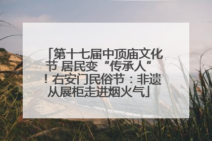 第十七届中顶庙文化节 居民变“传承人”！右安门民俗节：非遗从展柜走进烟火气