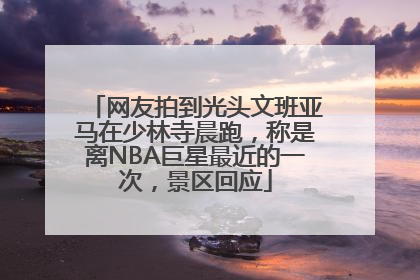 网友拍到光头文班亚马在少林寺晨跑，称是离NBA巨星最近的一次，景区回应
