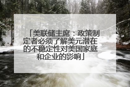 美联储主席：政策制定者必须了解美元潜在的不稳定性对美国家庭和企业的影响