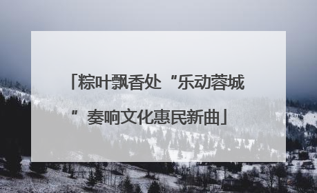 粽叶飘香处“乐动蓉城”奏响文化惠民新曲