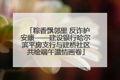 粽香飘邻里 反诈护安康——建设银行哈尔滨平房支行与建桥社区共绘端午温情画卷