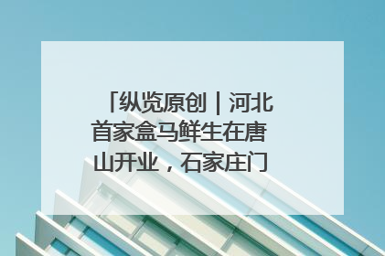 纵览原创｜河北首家盒马鲜生在唐山开业，石家庄门店预计8月开业