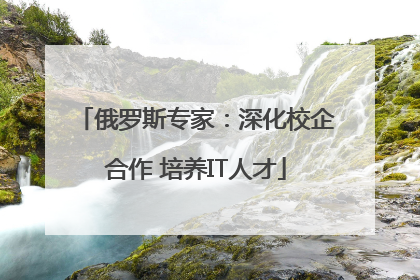 俄罗斯专家：深化校企合作 培养IT人才