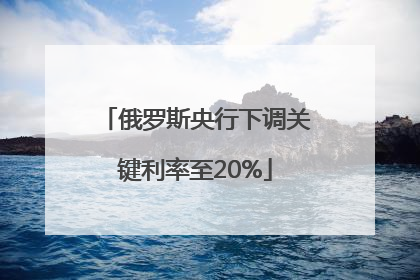 俄罗斯央行下调关键利率至20%