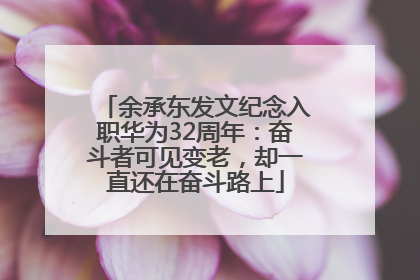 余承东发文纪念入职华为32周年：奋斗者可见变老，却一直还在奋斗路上