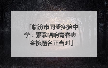 临汾市同盛实验中学：骊歌唱响青春志 金榜题名正当时