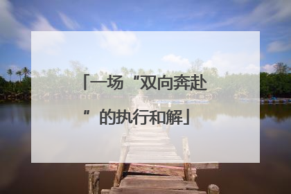 一场“双向奔赴”的执行和解