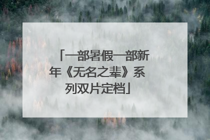 一部暑假一部新年《无名之辈》系列双片定档