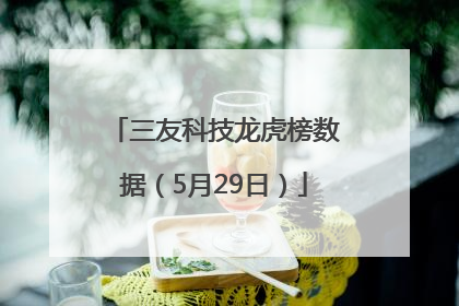 三友科技龙虎榜数据（5月29日）