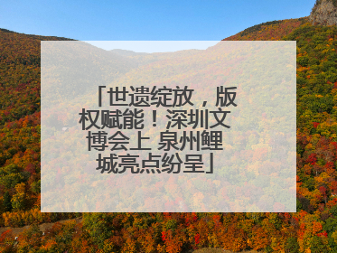 世遗绽放，版权赋能！深圳文博会上 泉州鲤城亮点纷呈