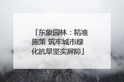 东象园林：精准施策 筑牢城市绿化抗旱坚实屏障