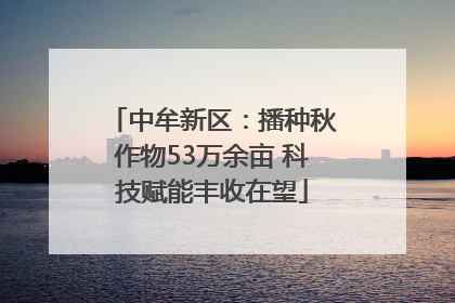中牟新区：播种秋作物53万余亩 科技赋能丰收在望