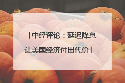 中经评论：延迟降息让美国经济付出代价