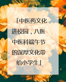 中医药文化进校园，八医中医科端午节的深厚文化带给小学生