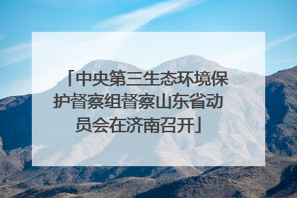 中央第三生态环境保护督察组督察山东省动员会在济南召开