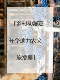 乡村动漫嘉年华助力农文旅发展