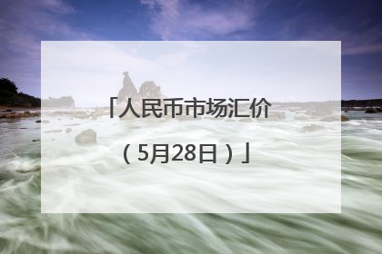 人民币市场汇价（5月28日）