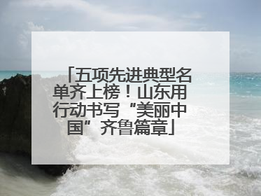 五项先进典型名单齐上榜！山东用行动书写“美丽中国”齐鲁篇章