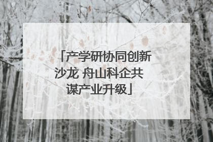 产学研协同创新沙龙 舟山科企共谋产业升级
