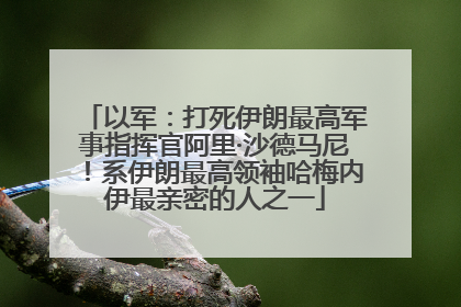 以军：打死伊朗最高军事指挥官阿里·沙德马尼！系伊朗最高领袖哈梅内伊最亲密的人之一