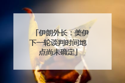 伊朗外长：美伊下一轮谈判时间地点尚未确定