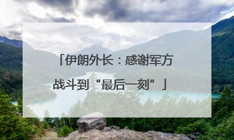 伊朗外长：感谢军方战斗到“最后一刻”