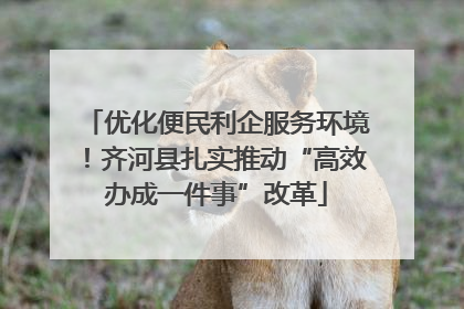优化便民利企服务环境！齐河县扎实推动“高效办成一件事”改革